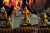 Inle Lake Myanmar. Pindaya, the famous Shwe Oo Min pagoda, a natural cave filled with thousands of gilded Buddha statues.